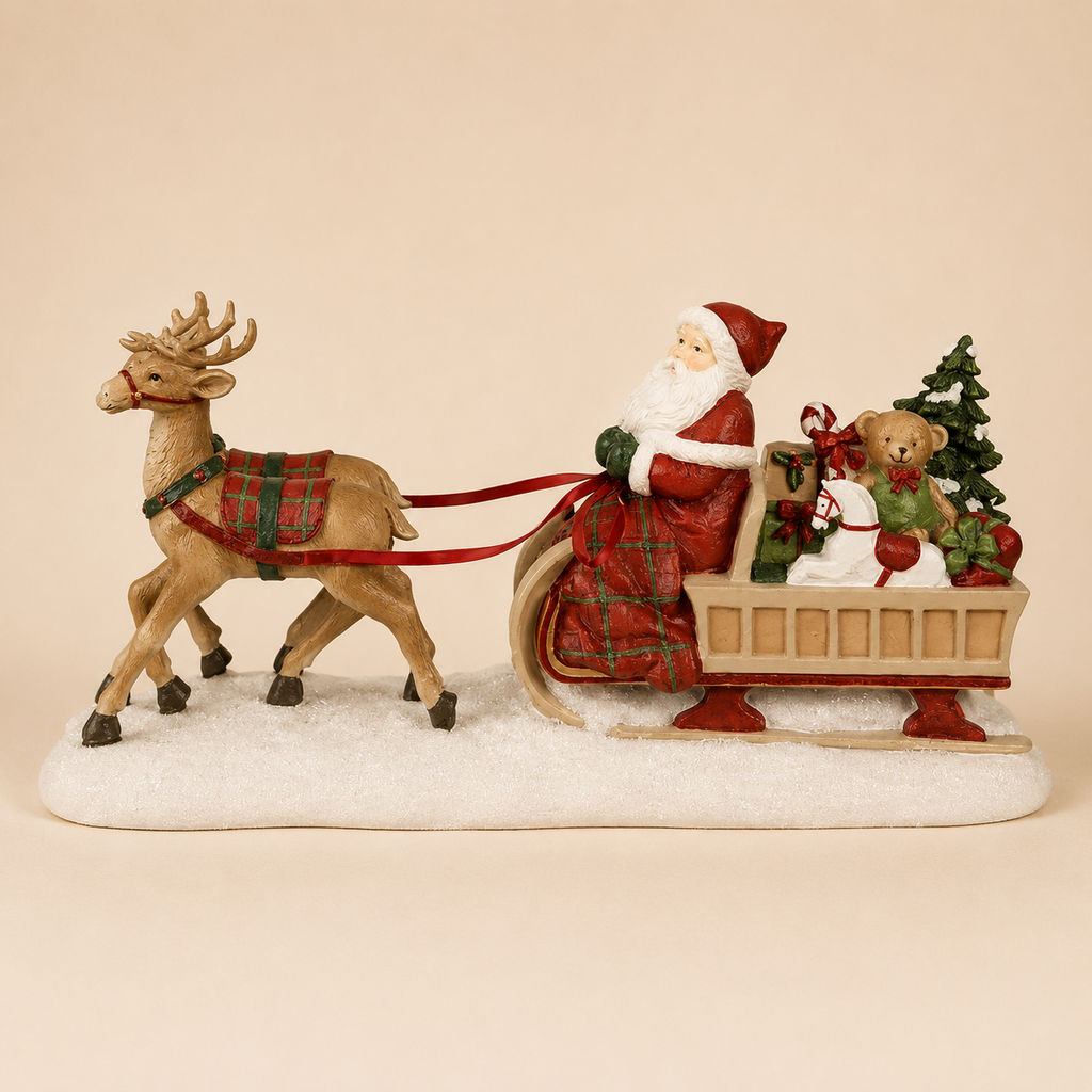 Babbo Natale con Slitta 41cm