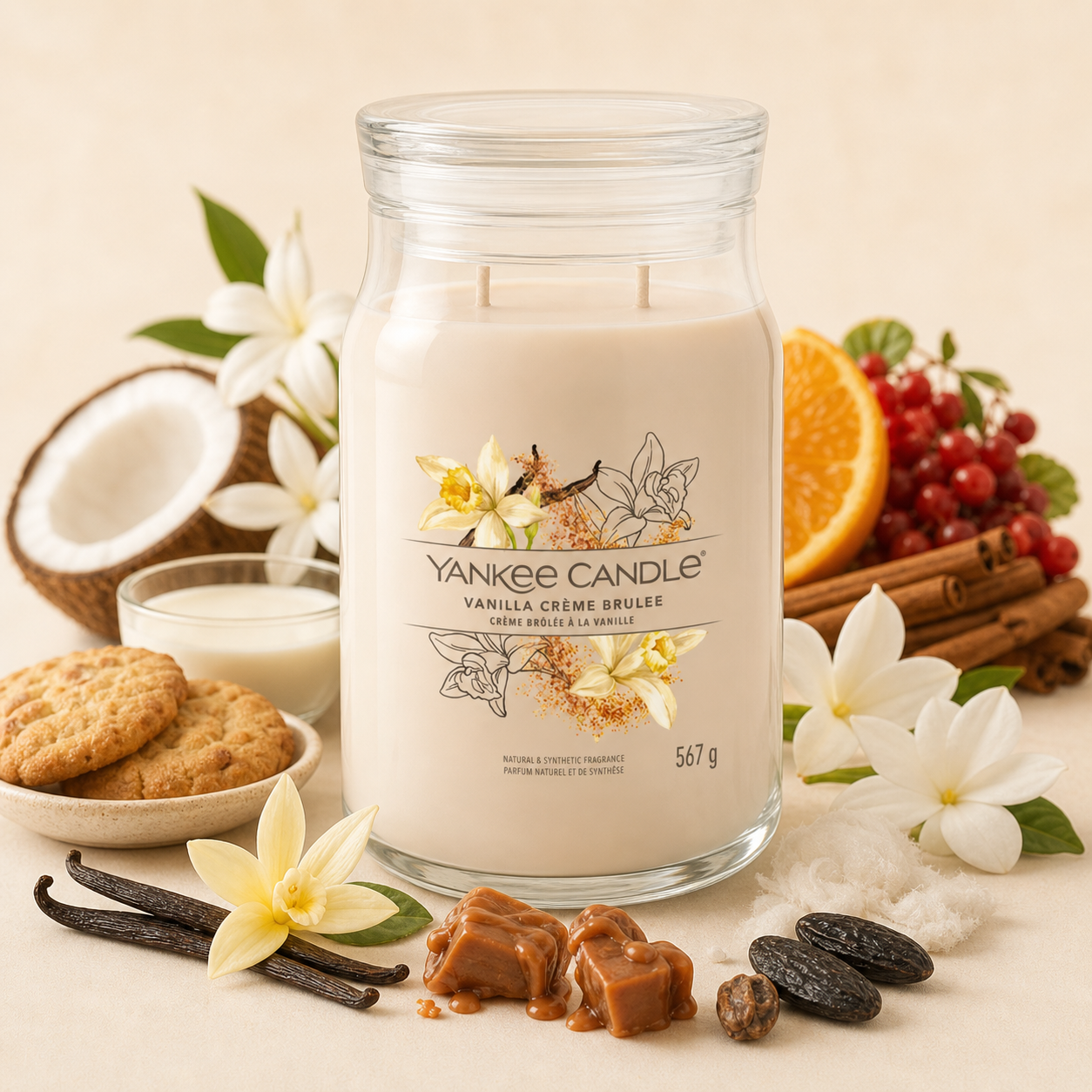 Yankee Candle Giara 567gr Vanilla Crème brulée