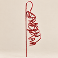 Ramo Filante Glitter Rosso H69 cm