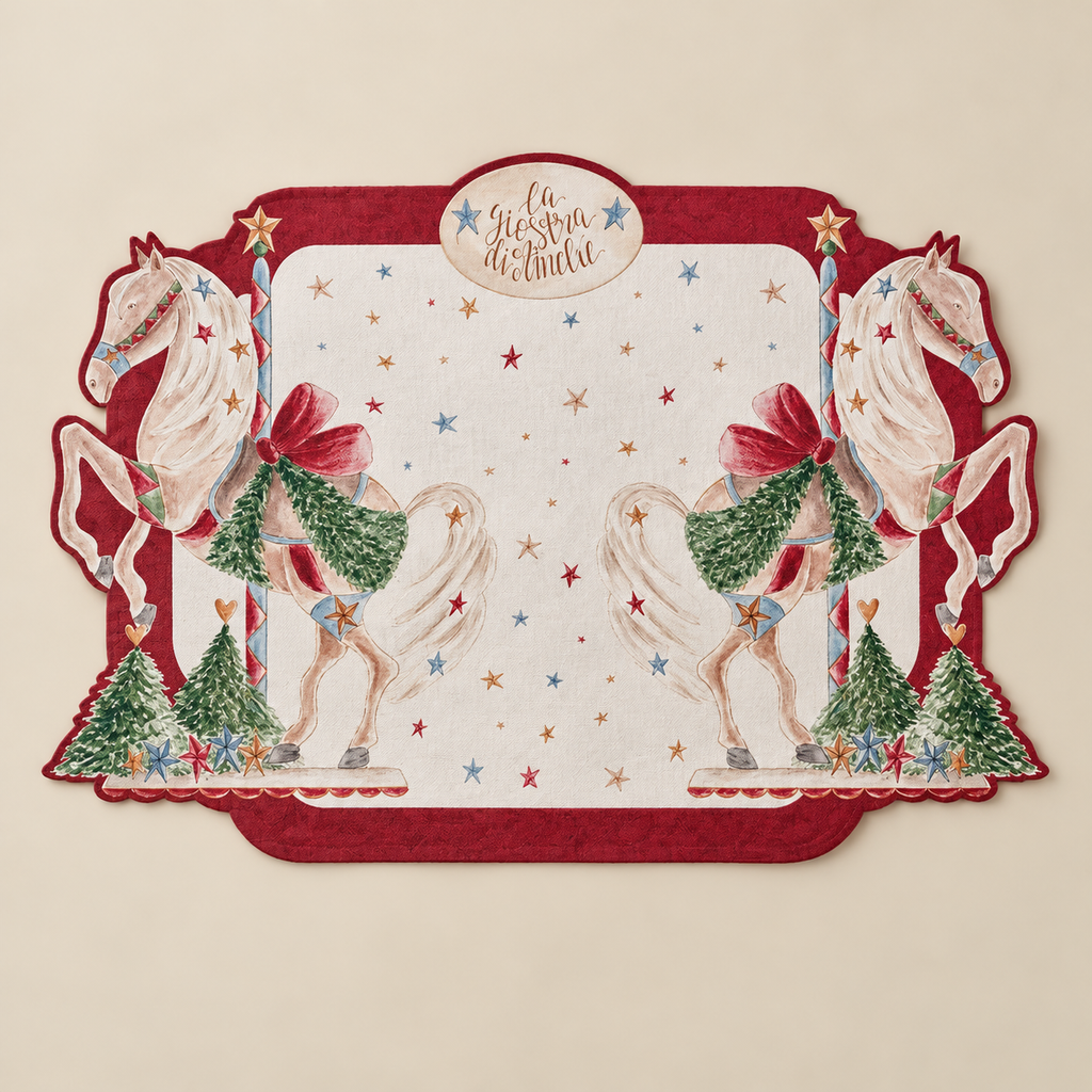 Tovaglietta Americana Natalizia Sagomata in Vinile 48 x 35 cm – La Giostra di Amelie