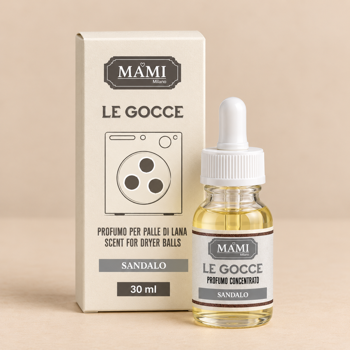 Gocce Asciugatrice Mami Milano Sandalo 30 ml in Vetro