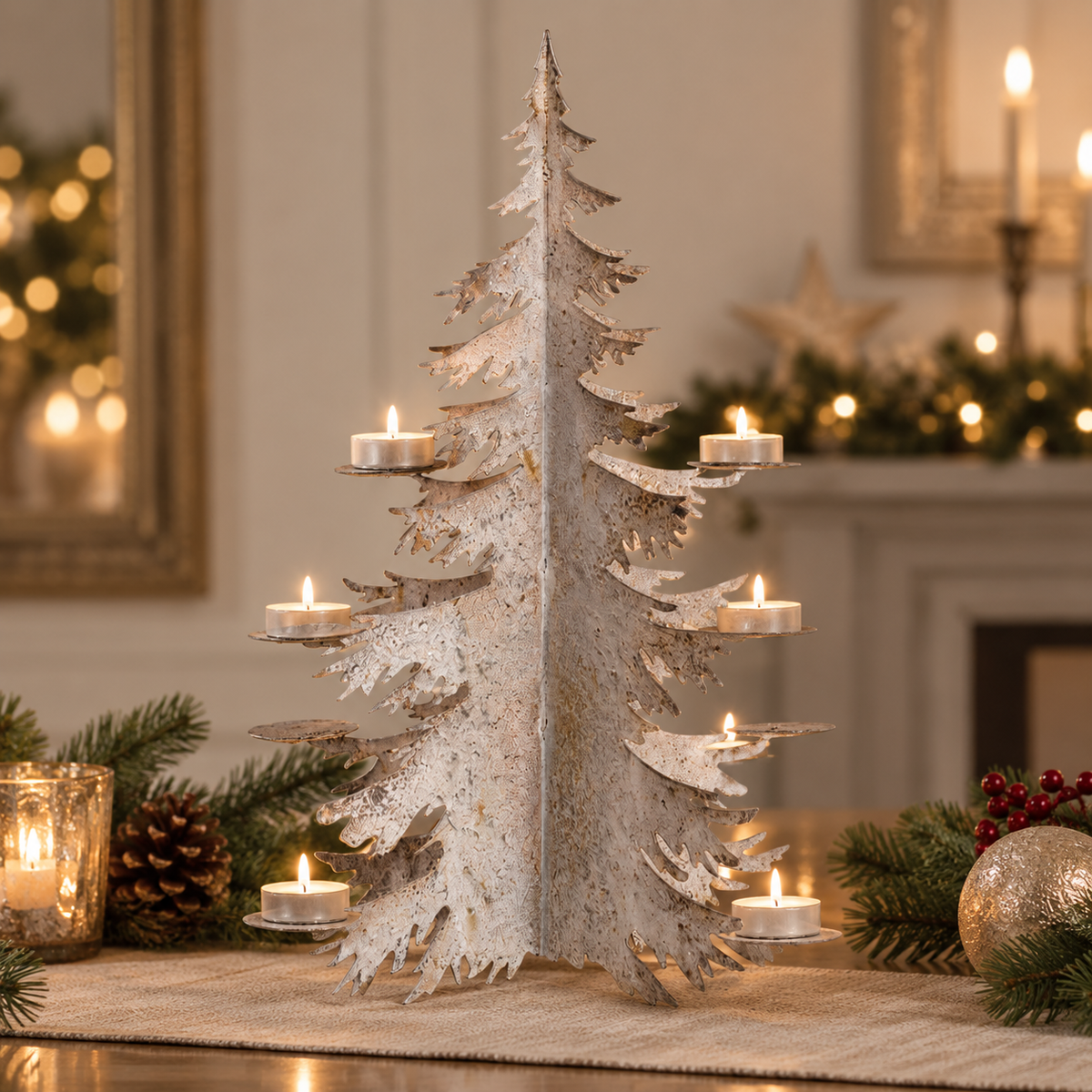 Portacandela albero di natale Natale antico h.43