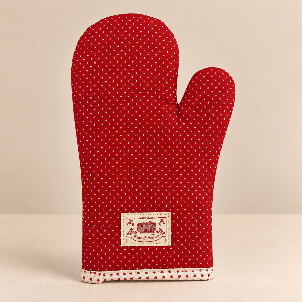 Guantone da Cucina Sweet Love Rosso e Bianco con Cuoricini