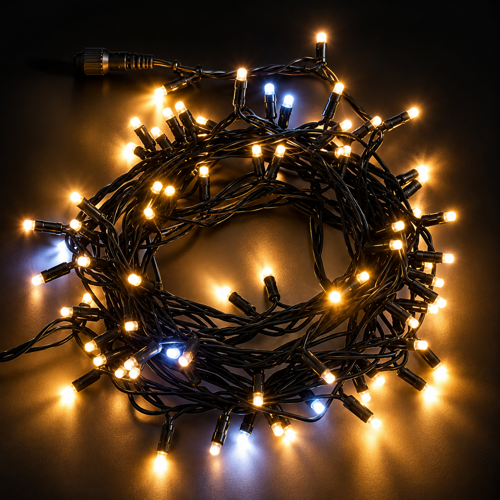 Catena Luminosa Professional Line Flash LED Diamond 120 Maxi LED 10 m Prolungabile – Interno ed Esterno