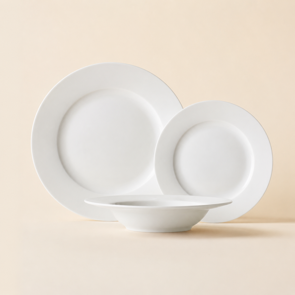 Set 12 piatti White basic Falda