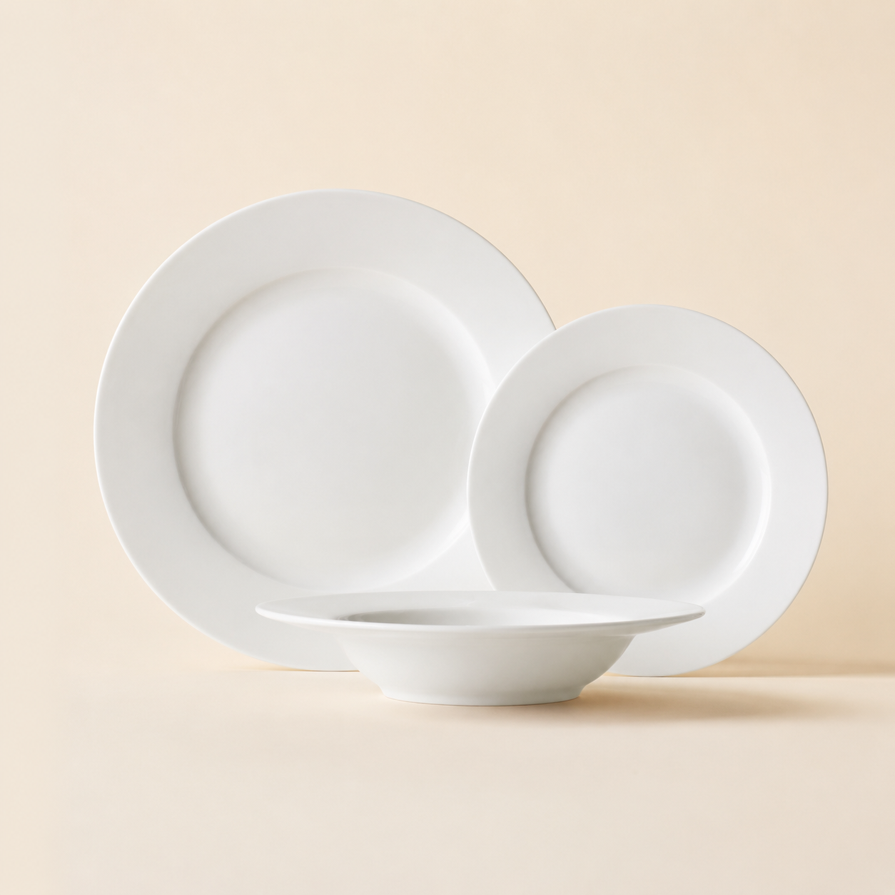 Set 12 piatti White basic Falda