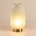 Lampada da Tavolo Bright Lamp Bianca Ø 14 x H 26 cm – Vetro Modellato a Mano