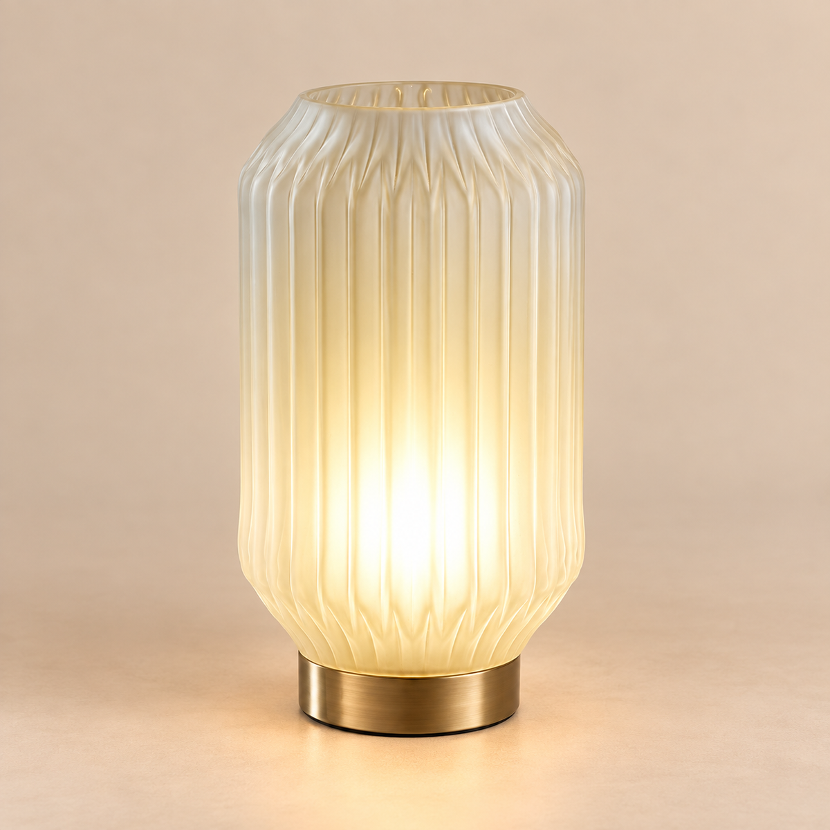 Lampada da Tavolo Bright Lamp Bianca Ø 14 x H 26 cm – Vetro Modellato a Mano