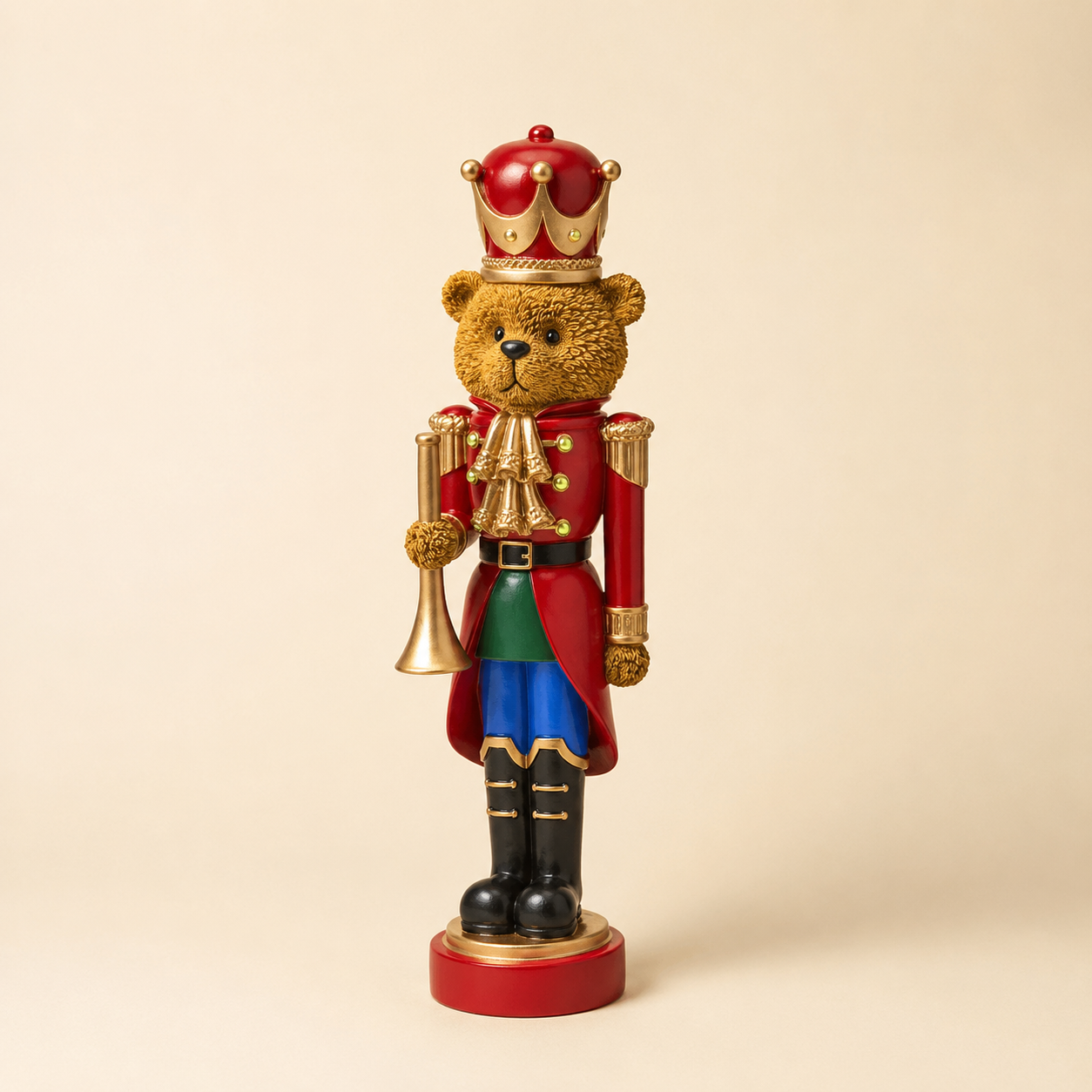 Decoro Orso Soldatino Mini LED – H 46,5 cm