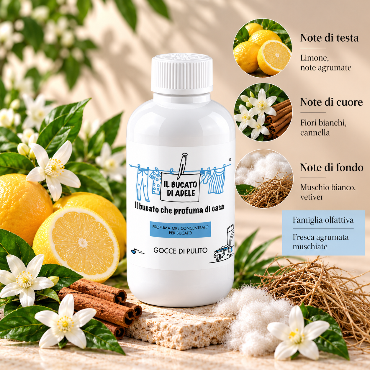 Essenza Il Bucato di Adele Gocce di pulito 150ml
