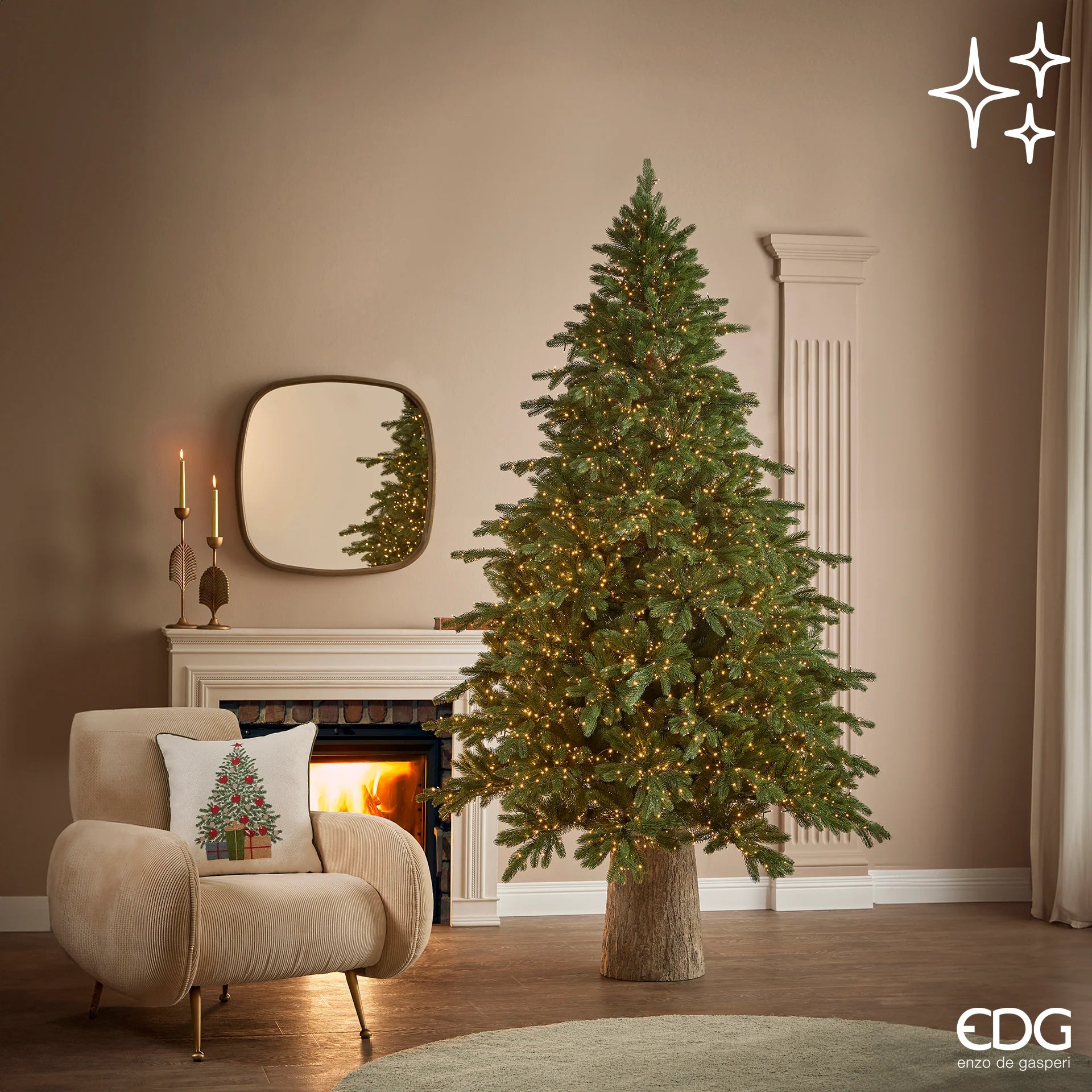 Albero di Natale Imperial NEW EDG con 4000 Mini LED h.210 cm