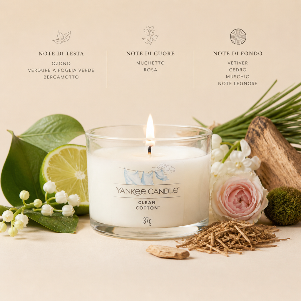 Yankee Candle candela mini Clean cotton