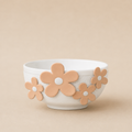 Ciotola Flower Glam bianco/cipria