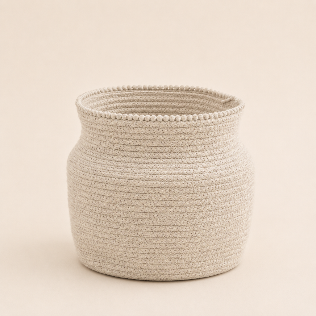 Cesto in Cotone Naturale – Ø 24 x H 26 cm