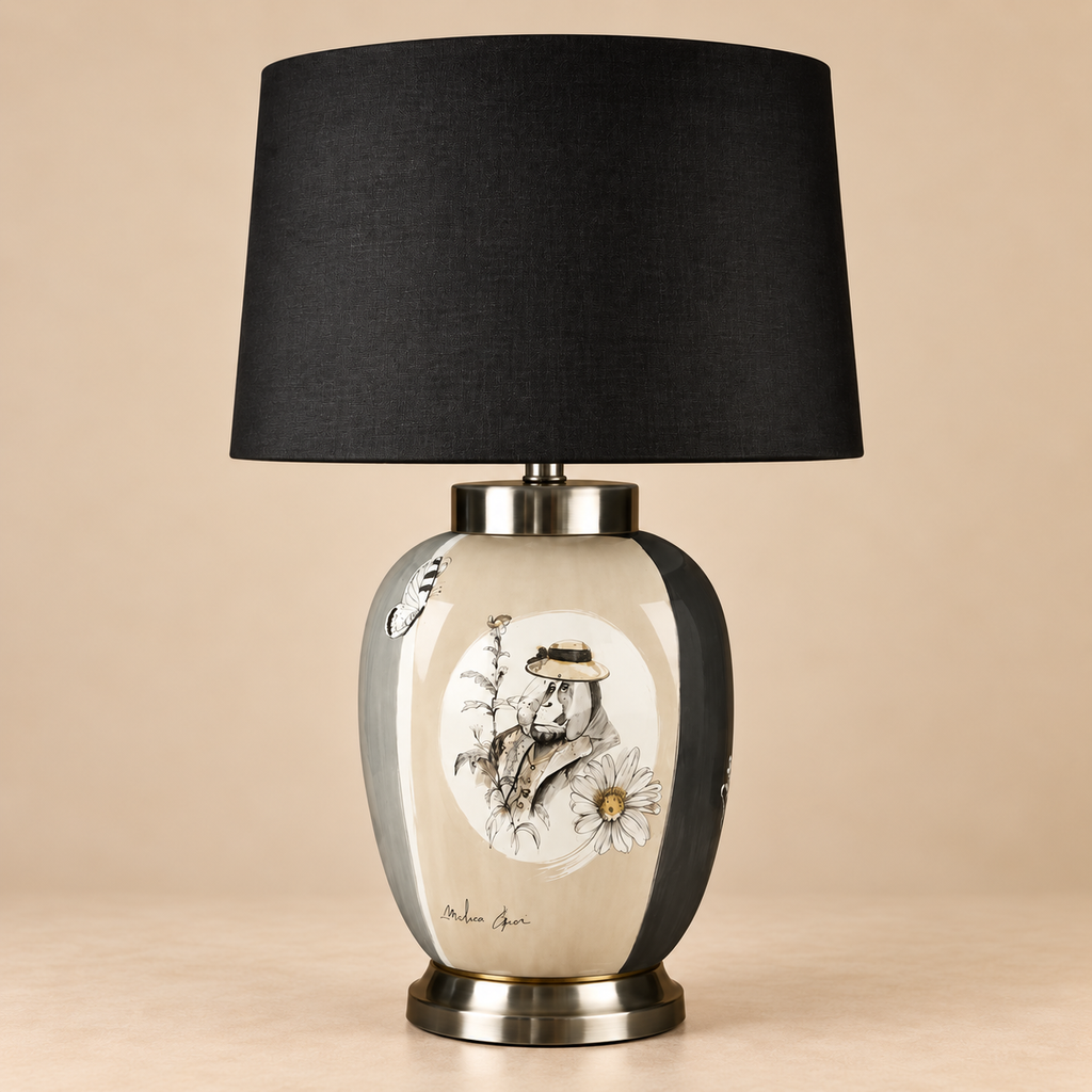 Lampada da Tavolo Urban in Porcellana Ø 35 x H 60 cm (Seconda Scelta)