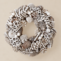 Ghirlanda Decorativa Sbiancata con Pigne Ø 32 cm