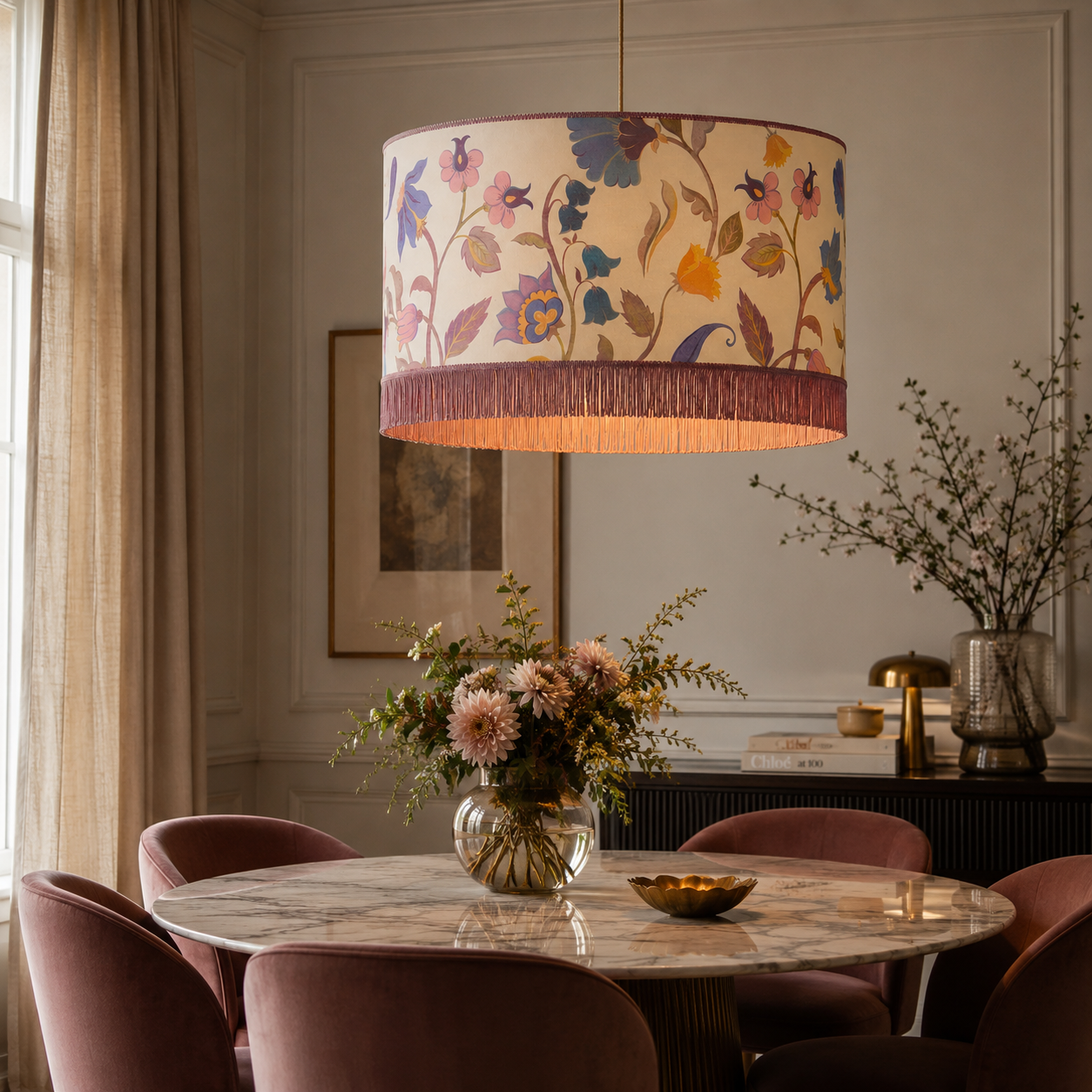 Paralume a sospensione cilindrico piccolo Bloomfield 50cm