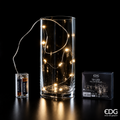 Catena Luminosa MicroLED 10 LED Bianco Caldo 67,5 cm a Batteria - EDG