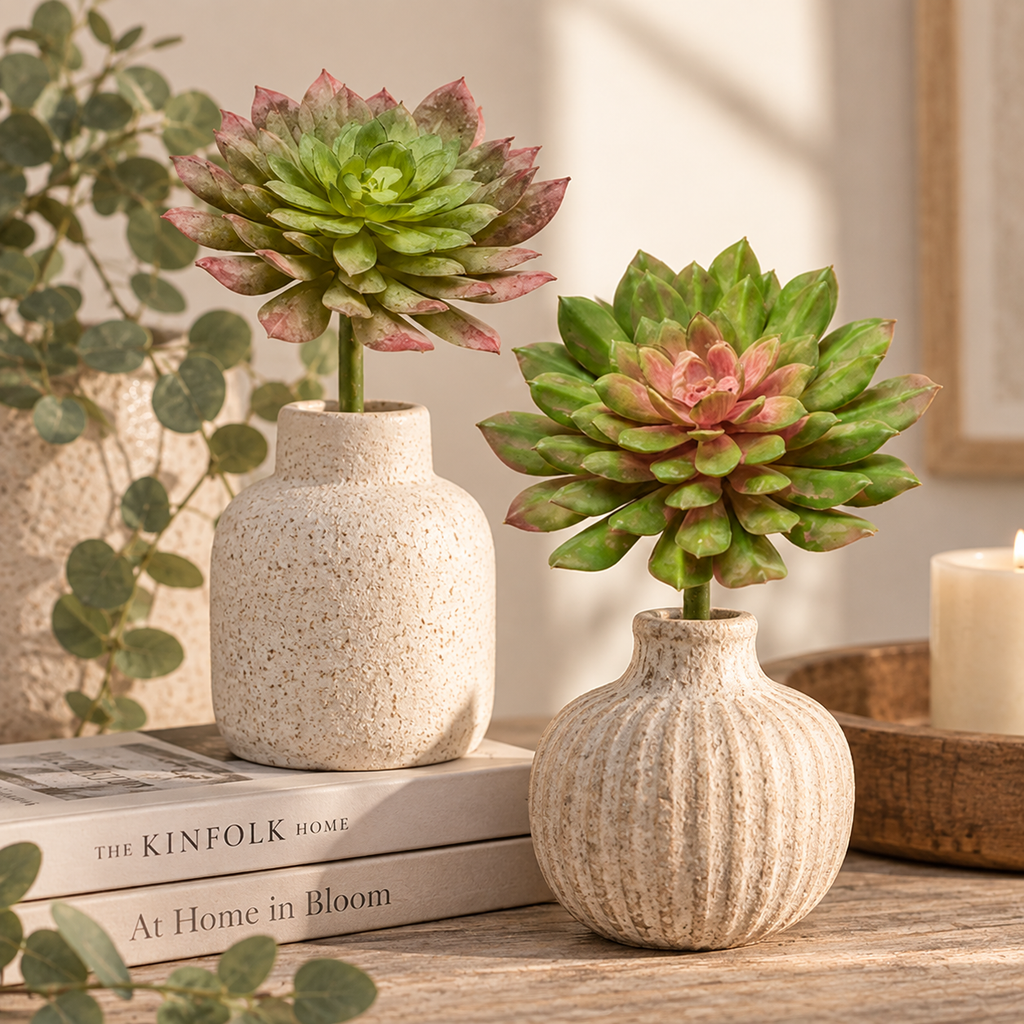 Echeveria Olis Real Touch EDG h.20 cm Ø 12 cm