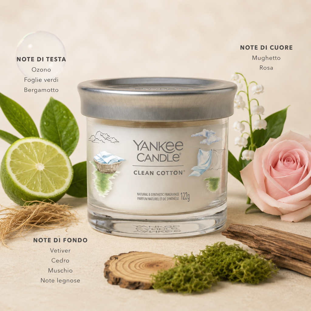 Yankee Candle tumbler 122gr Clean Cotton