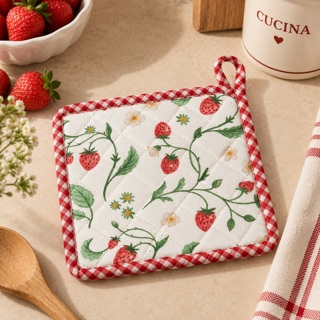 Presina Fragole in Cotone 20 x 20 cm