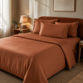 Coppia Copriguanciale Enne in Raso di Puro Cotone – 50 x 80 cm Copper