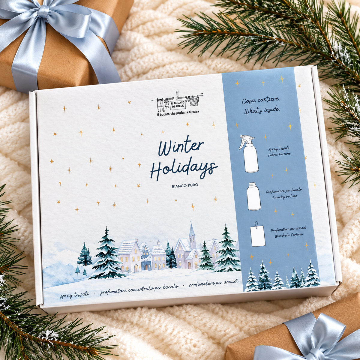 Il Bucato di Adele cofanetto Christmas gift box bianco puro
