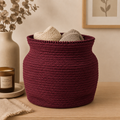 Cesto in Cotone Burgundy – Ø 24 x H 26 cm