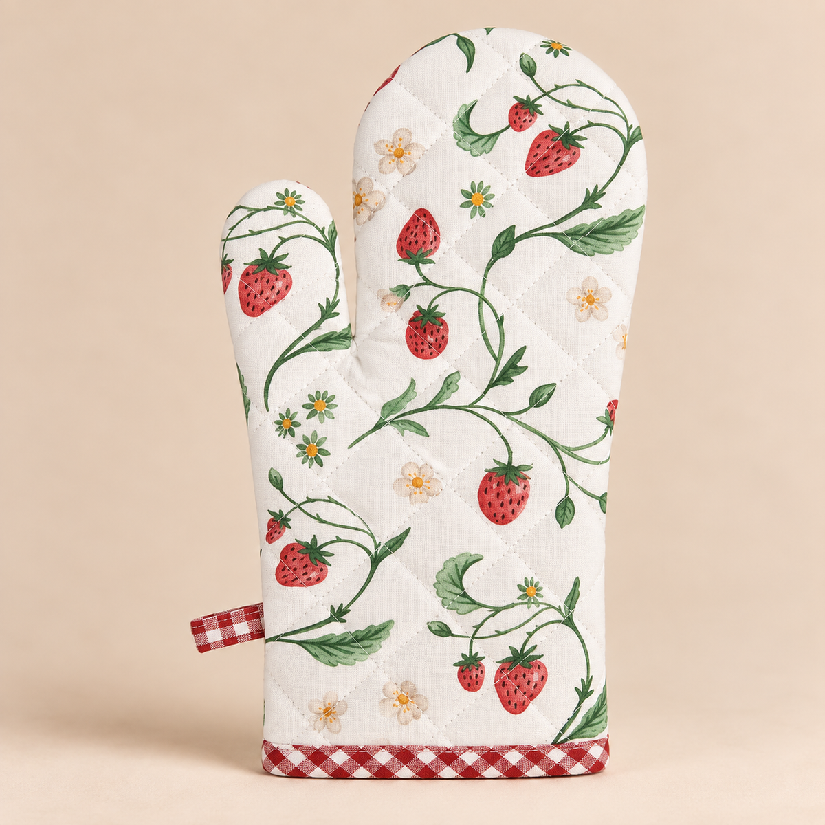 Guanto da Forno Fragole in Cotone 18 x 30 cm
