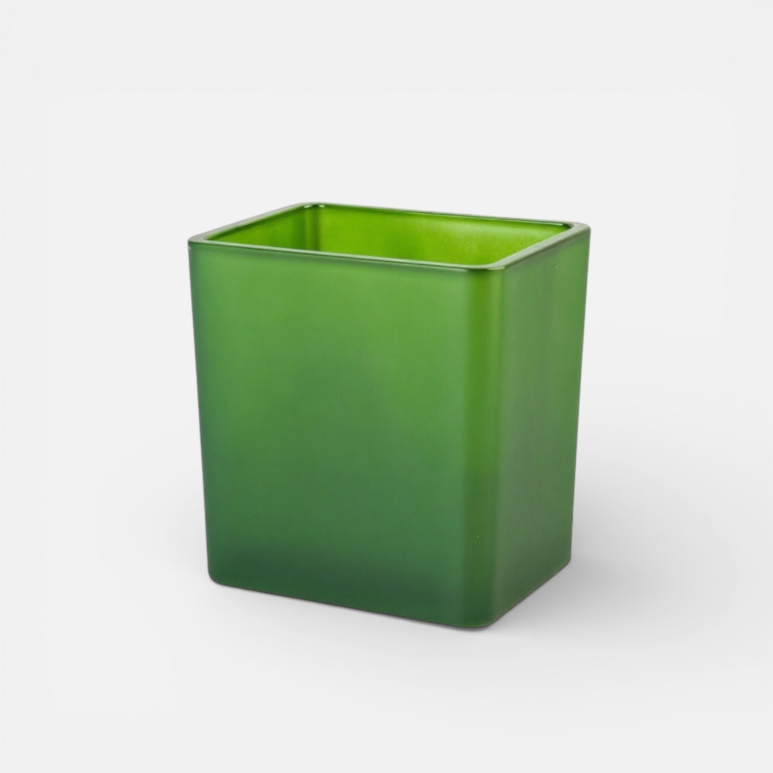 Vaso quadrato verde opaco 12cm