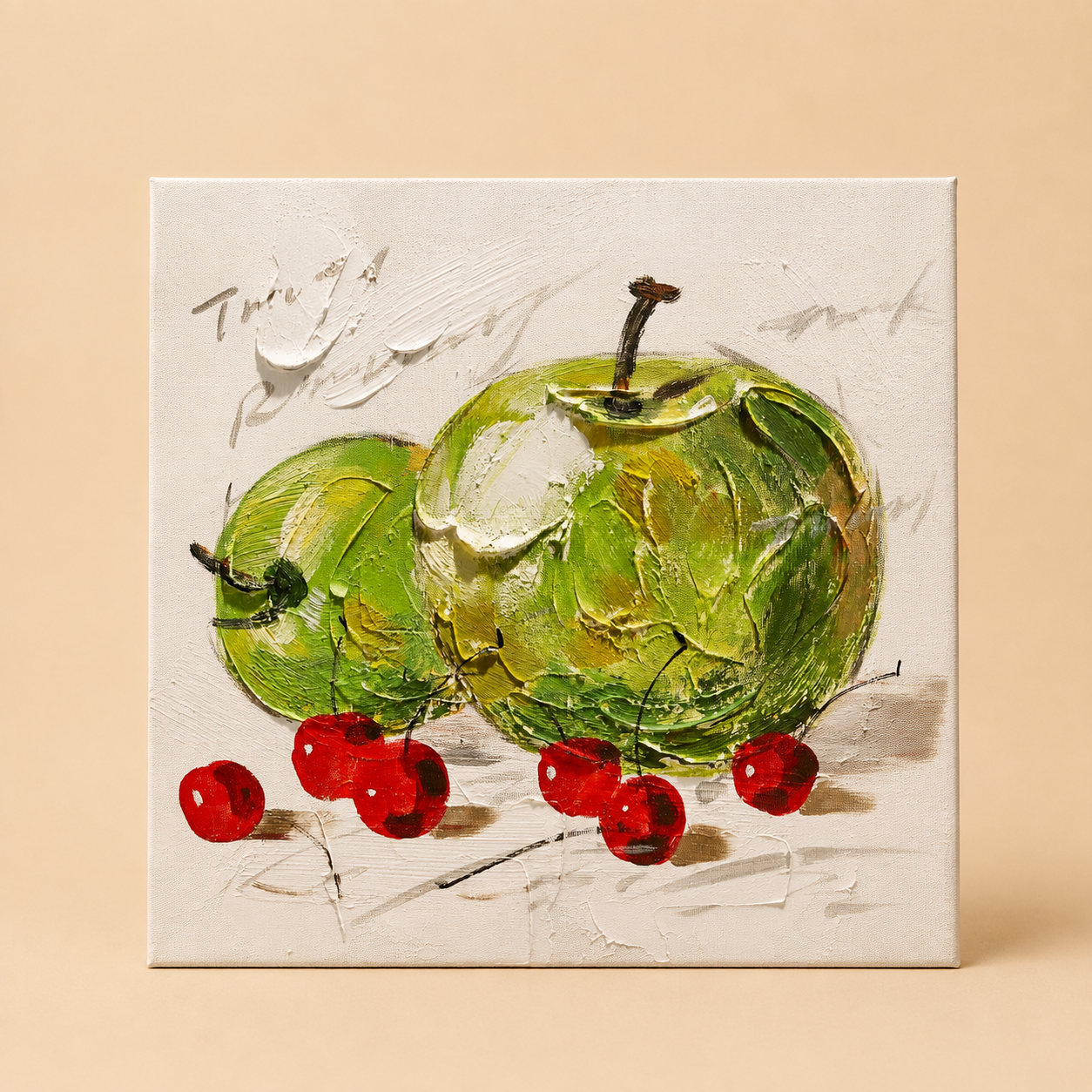 Dipinto a Mano Mele – 30 x 30 cm