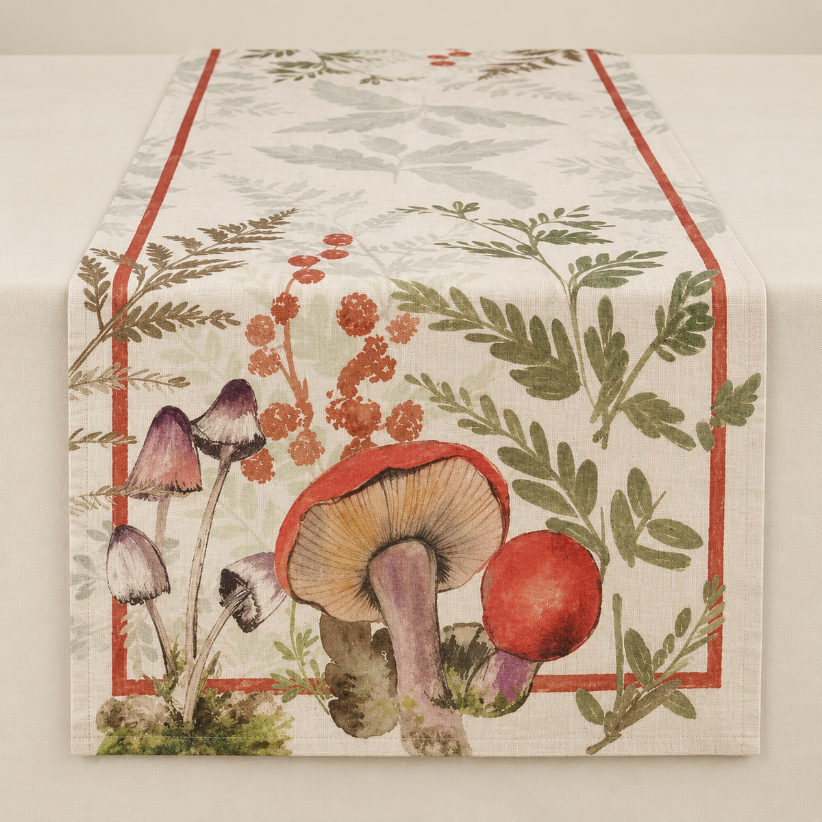 Runner “Foret enchantee” 160x160cm