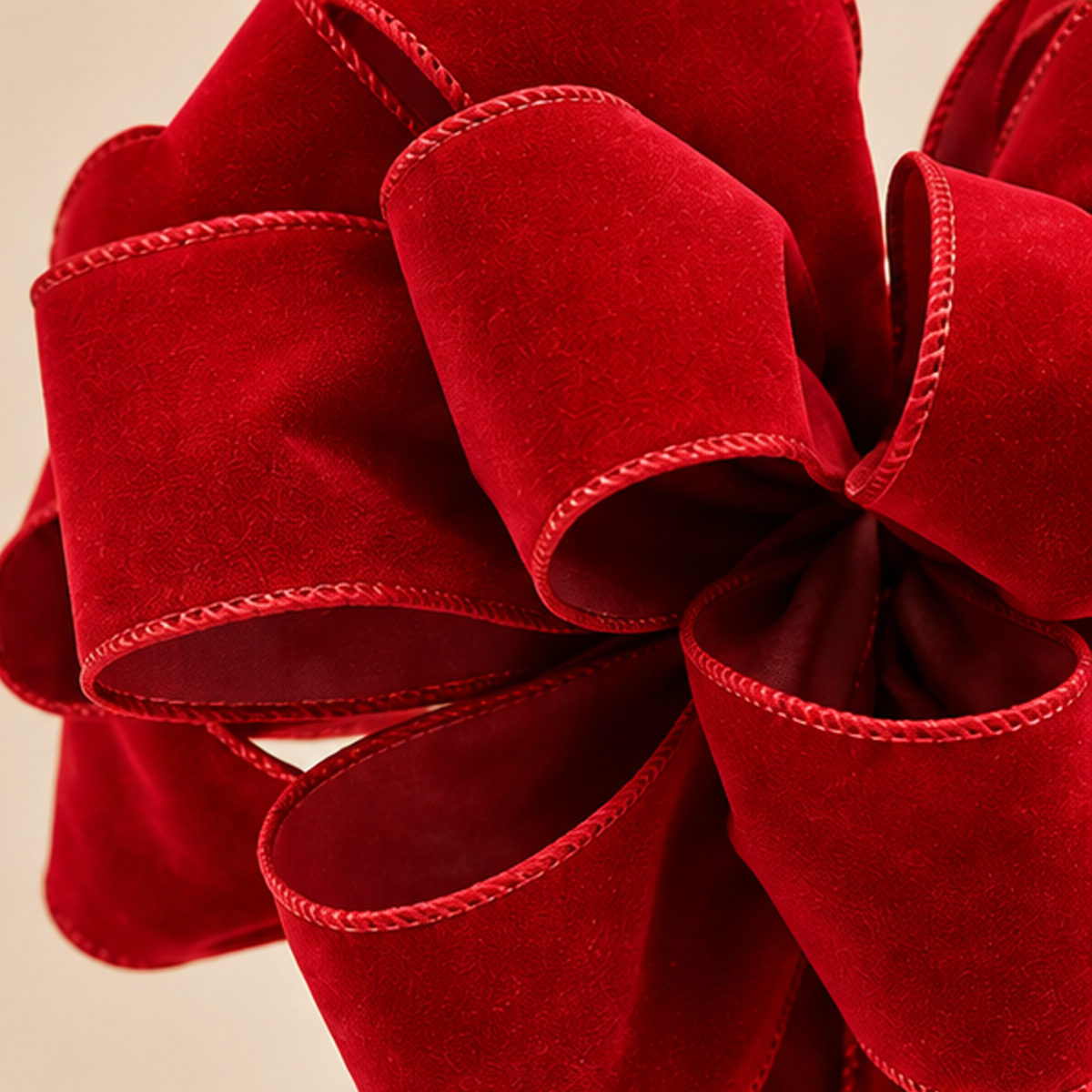 Fiocco Decorativo in Velluto Rosso 51 x 26 cm - EDG