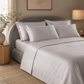 Coppia Copriguanciale Enne in Raso di Puro Cotone – 50 x 80 cm Grigio