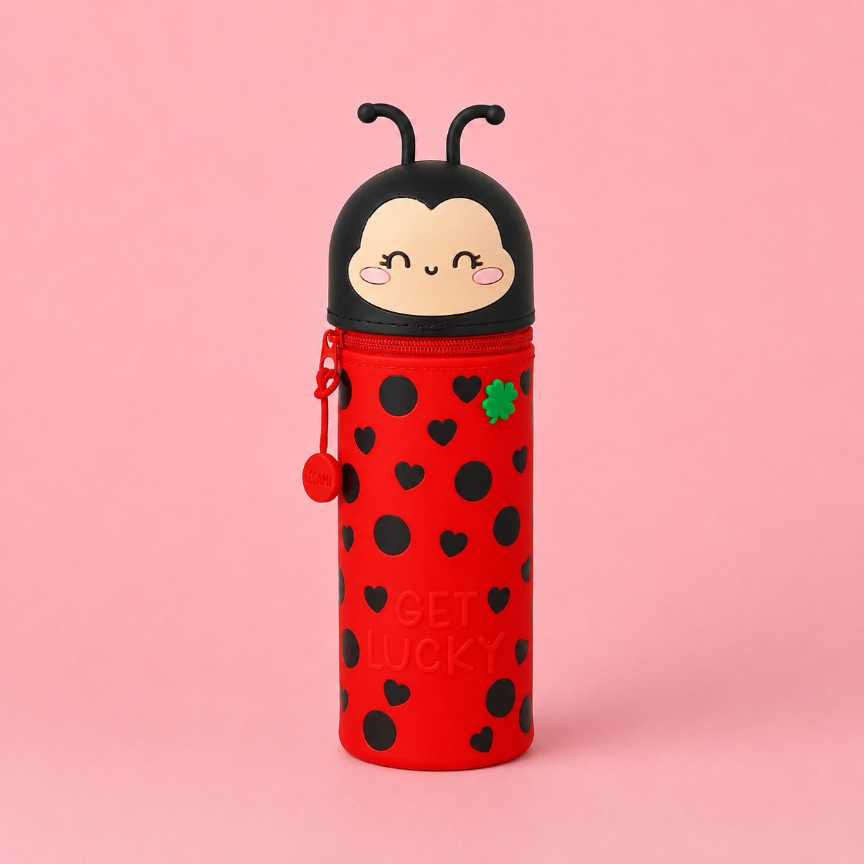 Astuccio 2-in-1 in Silicone Ladybug "Get Lucky"