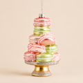 Decorazione Natalizia Alzata Macarons in Vetro H.14 cm