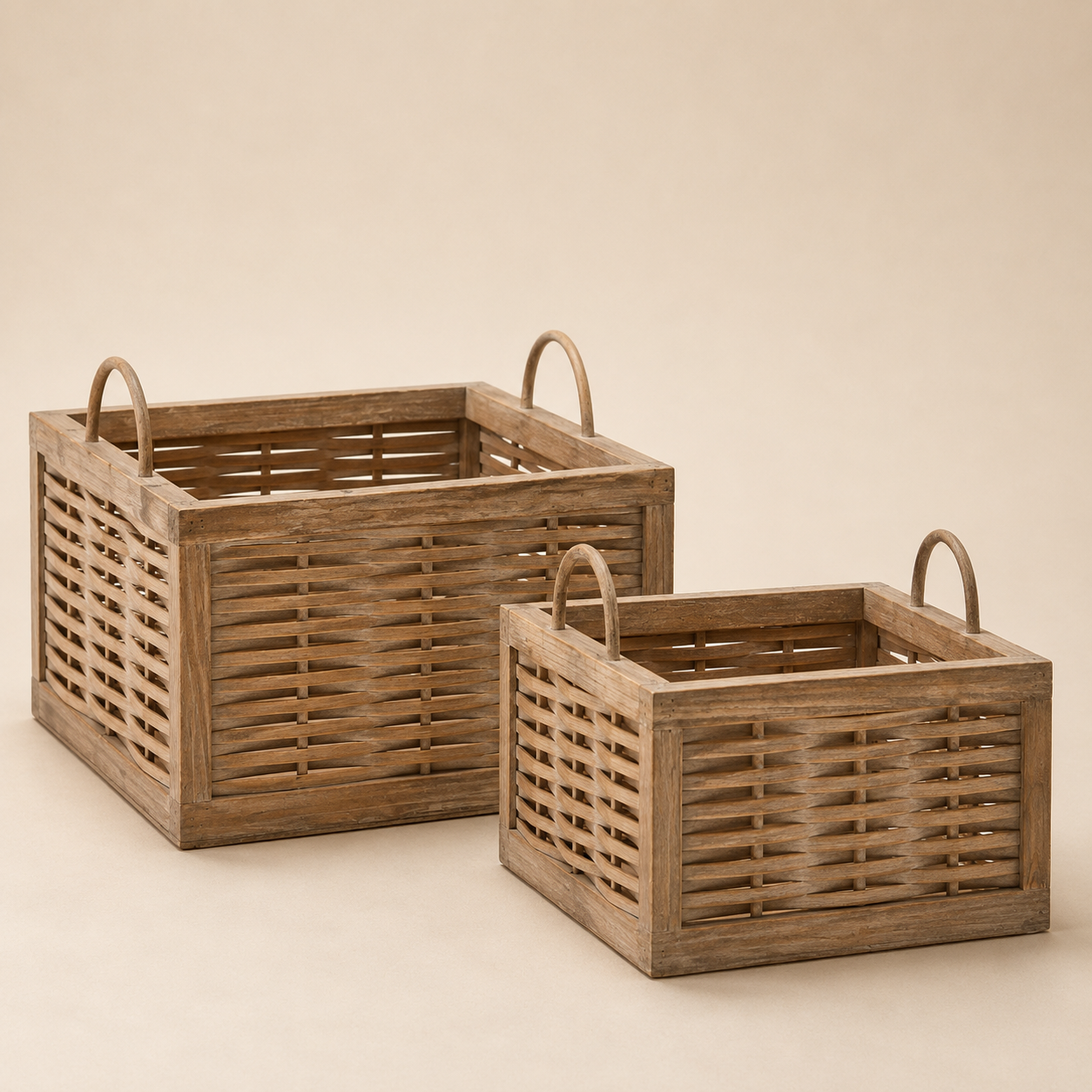 Cesta Quadrata con Manici – Varie Dimensioni