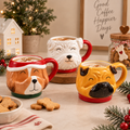 Tazza Natalizia EDG in Ceramica con Portabiscotto – Cagnolini