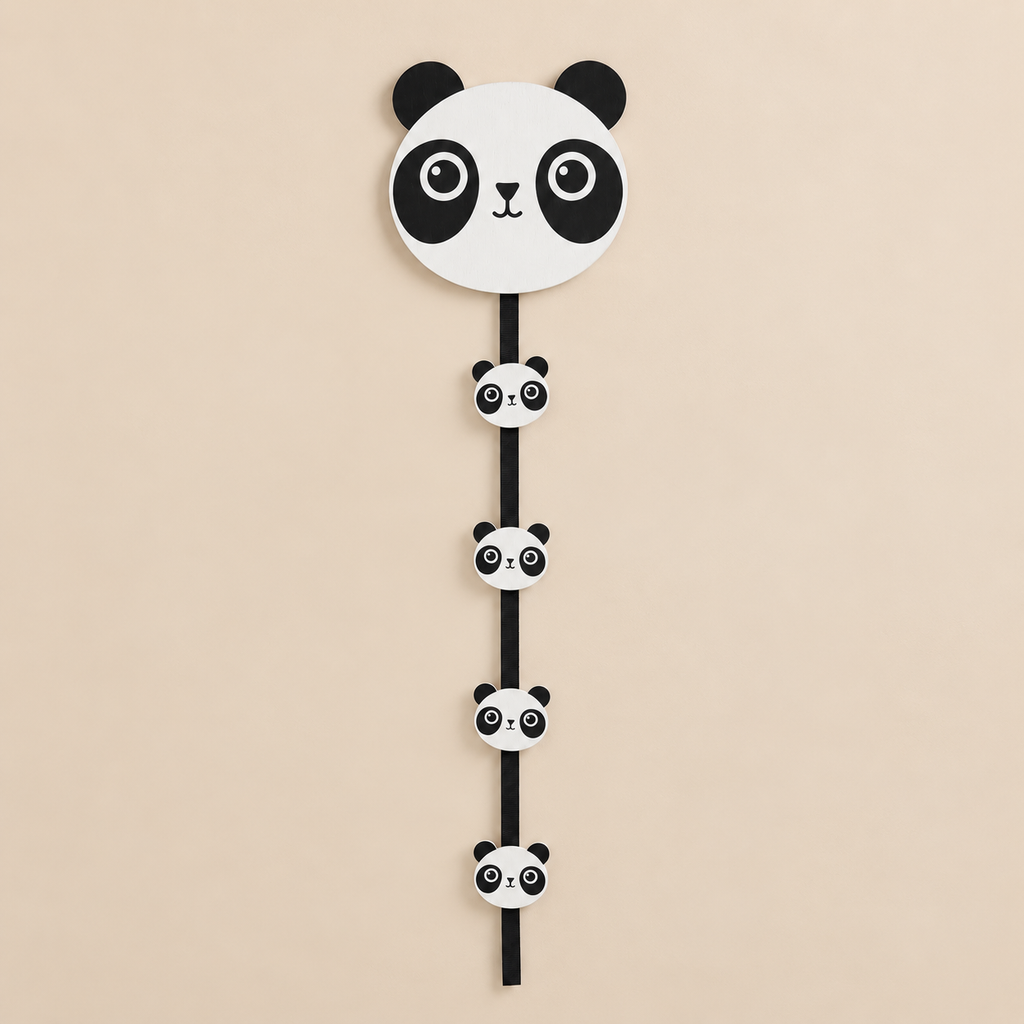 Portafoto Multiplo Panda in Legno 19 x 17 x H74 cm