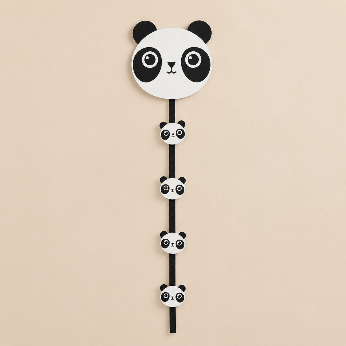 Portafoto Multiplo Panda in Legno 19 x 17 x H74 cm