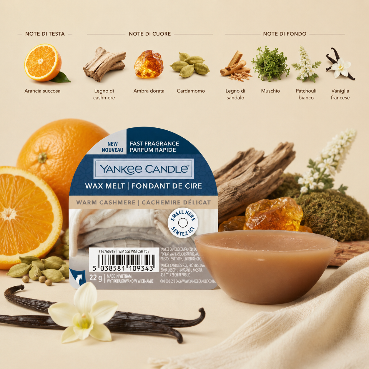 Yankee Candle cera Warm Cashmere