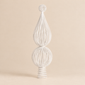 Puntale per Albero di Natale Bianco Ø 11 x H 40 cm