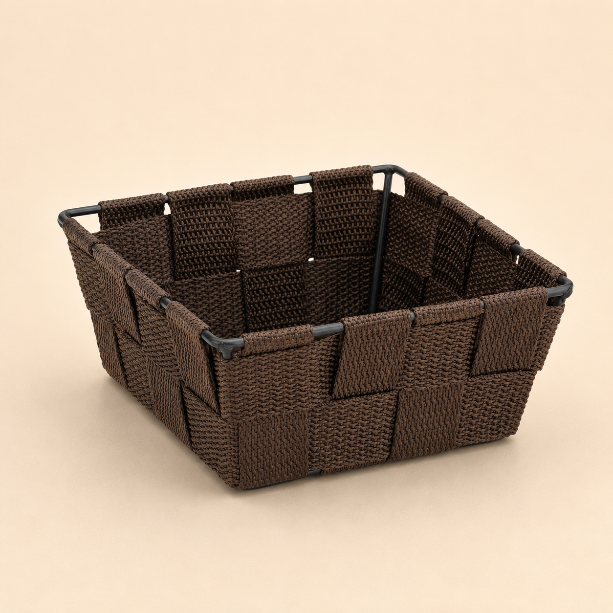 Cestino Kela Alvaro Marrone – 14 x 14 x H 6 cm