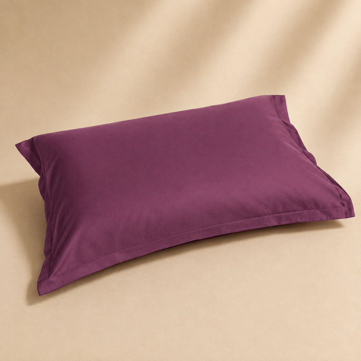 Coppia Copriguanciale Enne in Raso di Puro Cotone – 50 x 80 cm Purple