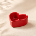 Coppetta a Cuore in Ceramica – 10 x 9 x H 4 cm Rossa