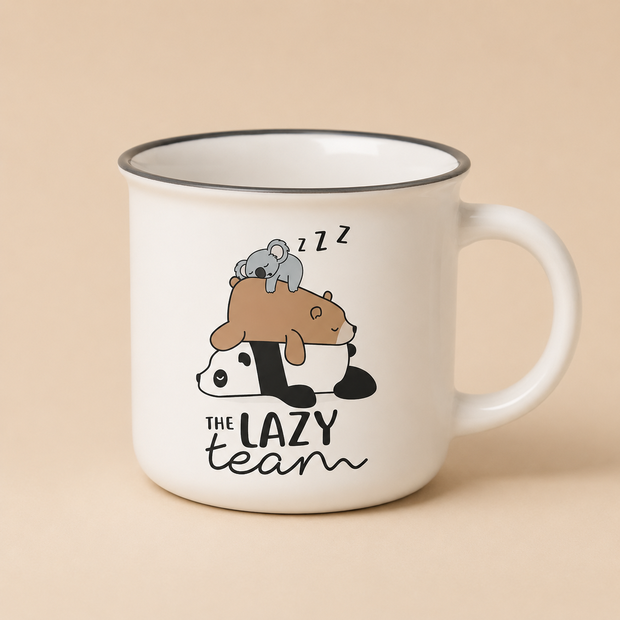 Tazza in Porcellana Bone China The Lazy Team 350 ml - Legami