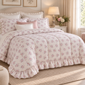 Trapunta Matrimoniale Floreale con Gala 7 cm 460 GSM 250 x 250 cm - Collezione Sogni in Fiore