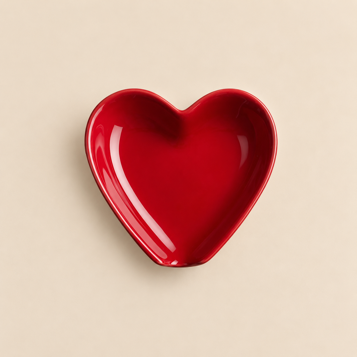 Poggiamestolo Cuore Rosso in Ceramica 11 x 10 cm