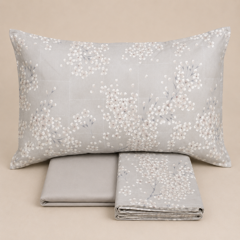 Completo Letto Matrimoniale Kimono – Percalle di Puro Cotone