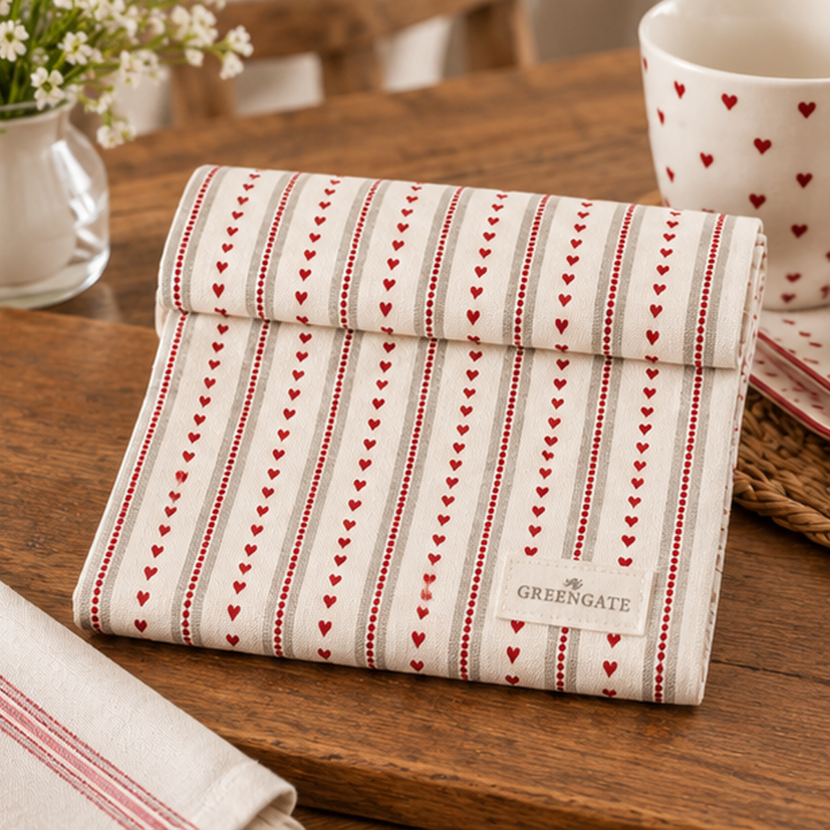 Runner da Tavola Esther GreenGate Rosso 30 x 220 cm